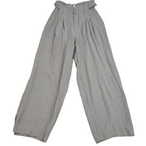 VTG R Co 80s Wide Leg Trousers Gingham Check W23‎ Size 8 MADE IN U.S.A.